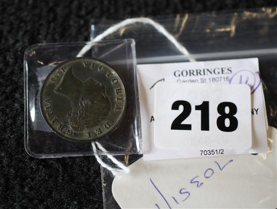 A Victoria 1854 half-penny (v.f.)